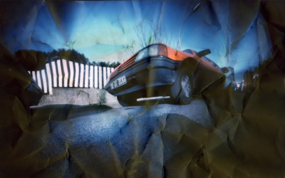 Crumpled Pinhole Photograph